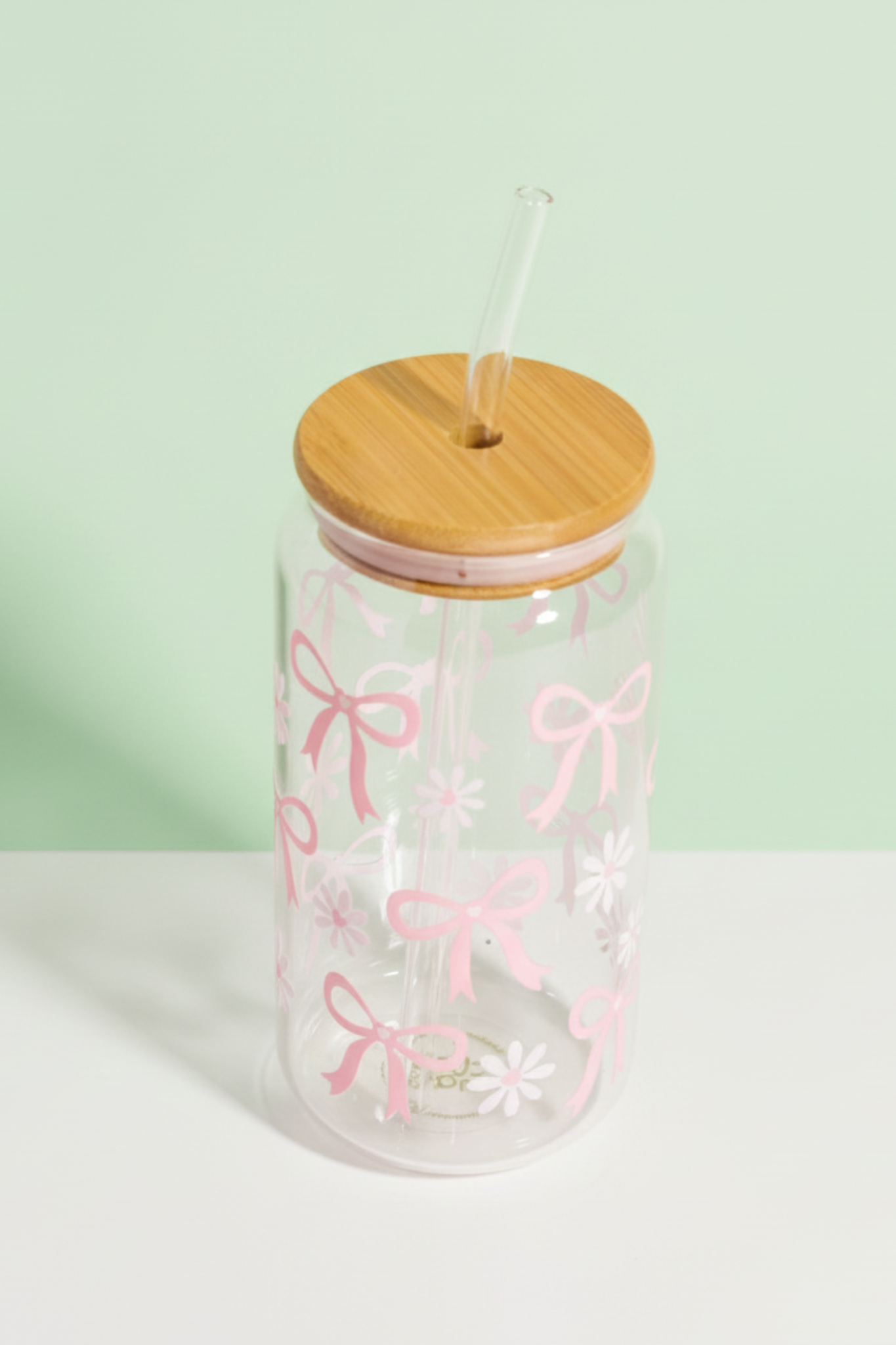 Bows & Flowers Glass can